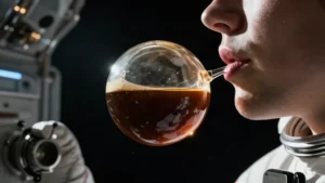 Mare Magnum | Demostración de cómo beber café en el espacio
