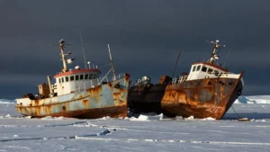 Mare Magnum | Barcos encallados y abandonados en el hielo