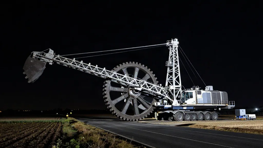 Mare Magnum | Excavadora de rueda Badger 288 cruzando la carretera