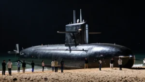 Mare Magnum | Un submarino nuclear aparece en medio de la playa
