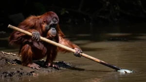 Mare Magnum | Orangután usando una herramienta para pescar