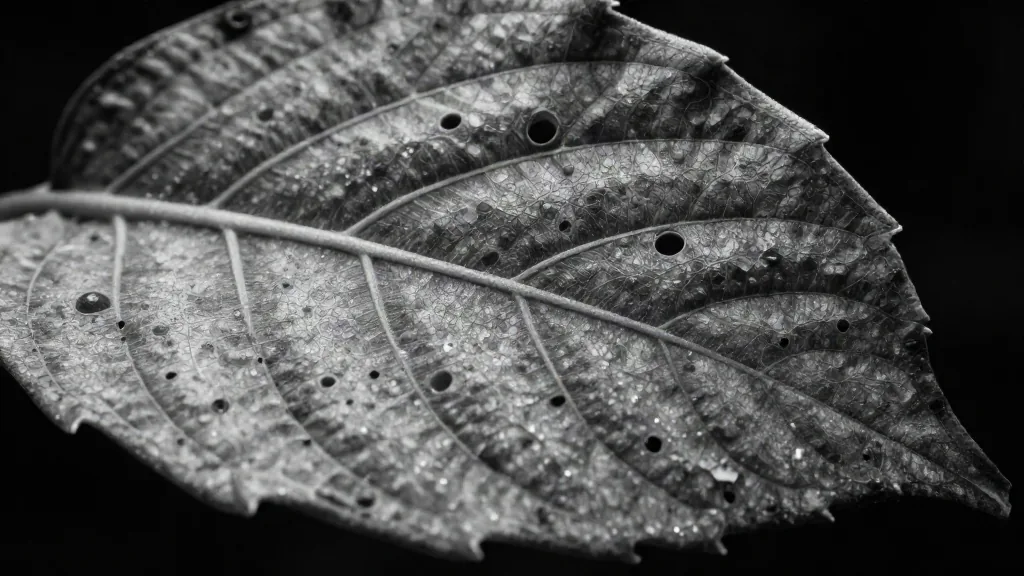 Mare Magnum | Zoom de un microscopio electrónico sobre la hoja de una planta