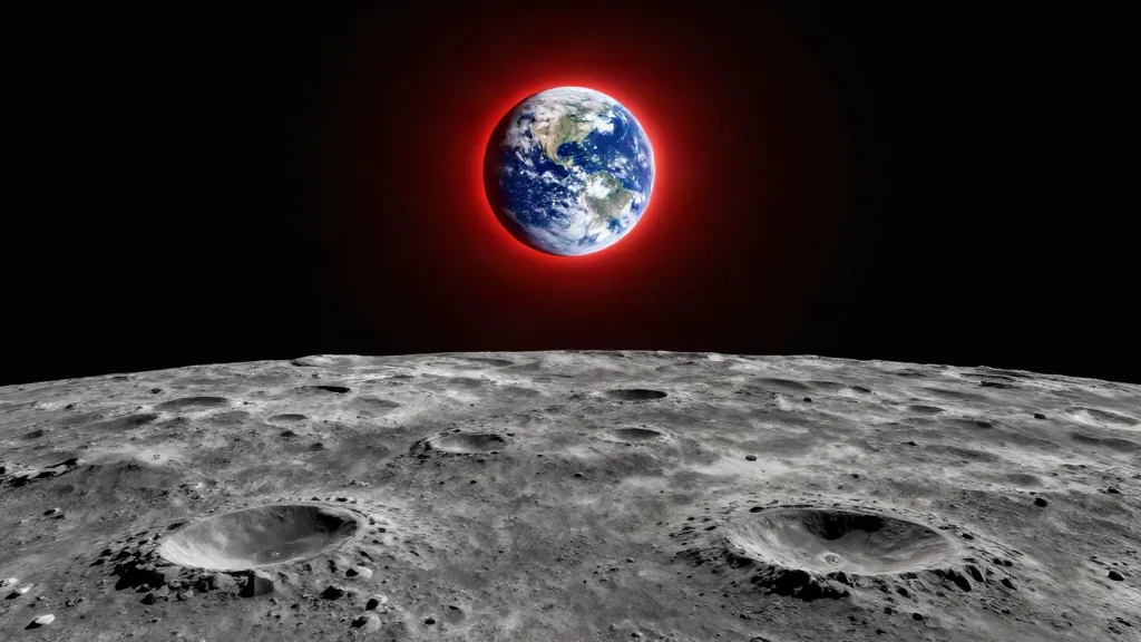 Mare Magnum | Eclipse terrestre visto desde la Luna
