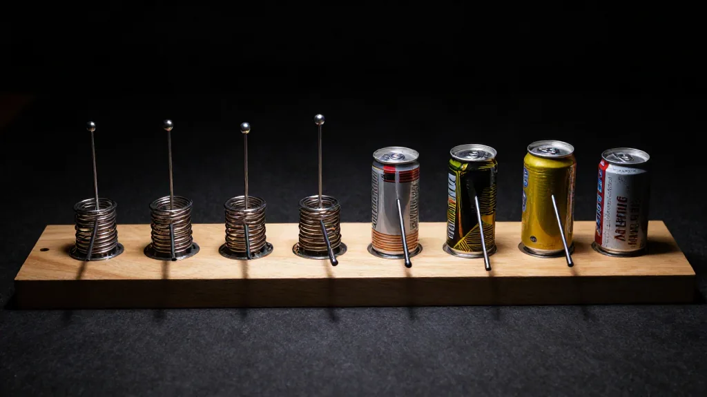 Ocho solenoides que golpean objetos para crear ritmos