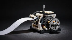 Una máquina de Turing hecha con bloques de Lego