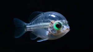 Macropinna microstoma, el pez de cabeza transparente