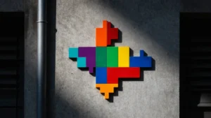Vandalismo con forma de piezas de Tetris